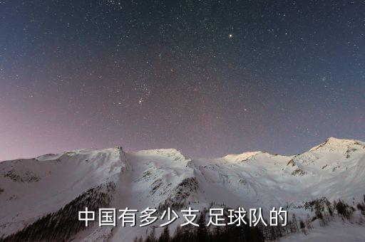 中國有多少支 足球隊的