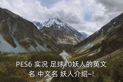 PES6 實(shí)況 足球10妖人的英文名 中文名 妖人介紹~!