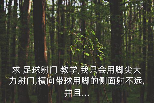 求 足球射門 教學(xué),我只會(huì)用腳尖大力射門,橫向帶球用腳的側(cè)面射不遠(yuǎn),并且...