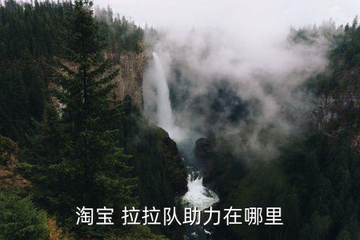 淘寶 拉拉隊(duì)助力在哪里