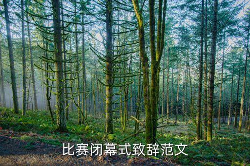 比賽閉幕式致辭范文