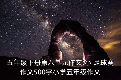 五年級下冊第八單元作文:小 足球賽作文500字小學五年級作文