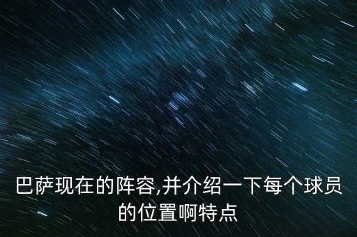 巴薩現(xiàn)在的陣容,并介紹一下每個(gè)球員的位置啊特點(diǎn)