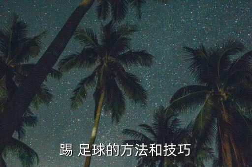 踢 足球的方法和技巧