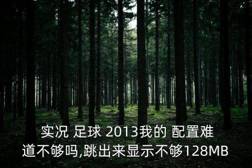  實(shí)況 足球 2013我的 配置難道不夠嗎,跳出來顯示不夠128MB