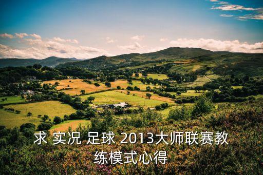 實(shí)況足球2013 教學(xué)