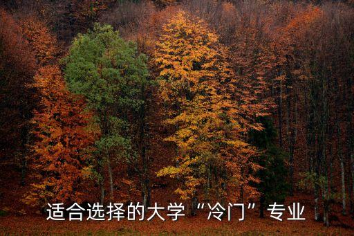 適合選擇的大學(xué)“冷門”專業(yè)