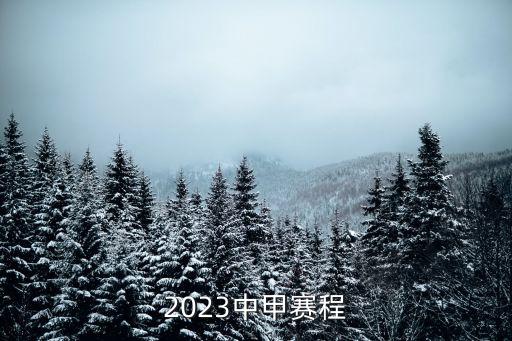 2023中甲賽程