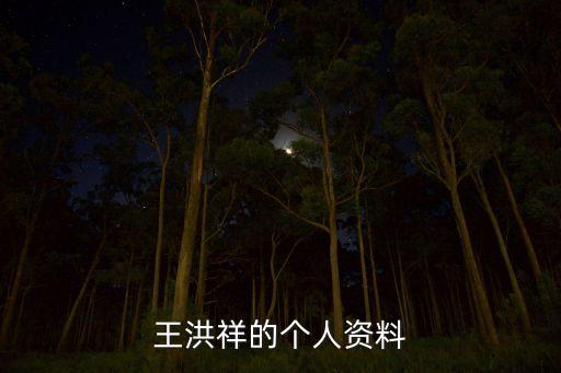 王洪祥的個人資料