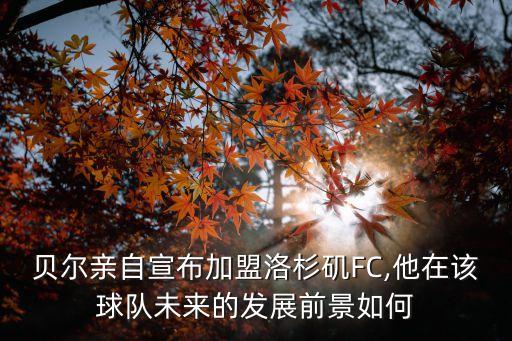 貝爾親自宣布加盟洛杉磯FC,他在該球隊未來的發(fā)展前景如何