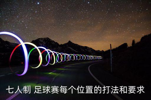 七人制 足球賽每個位置的打法和要求
