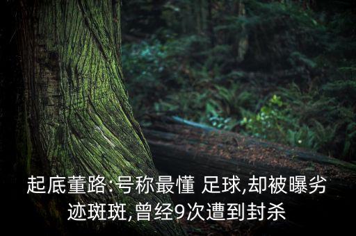 起底董路:號(hào)稱(chēng)最懂 足球,卻被曝劣跡斑斑,曾經(jīng)9次遭到封殺