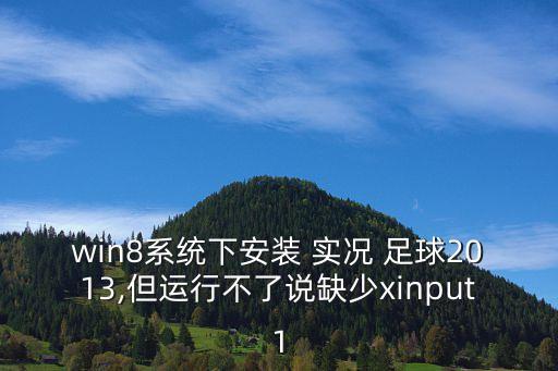 win8系統(tǒng)下安裝 實(shí)況 足球2013,但運(yùn)行不了說(shuō)缺少xinput1