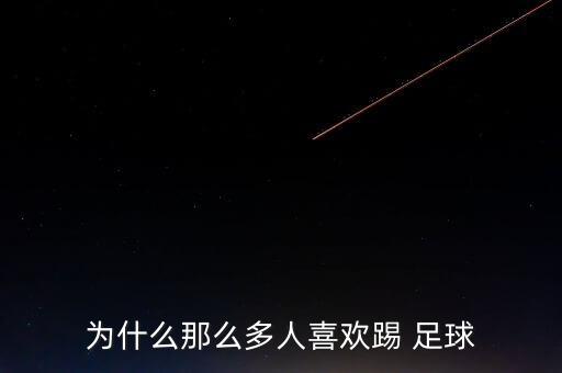 為什么那么多人喜歡踢 足球