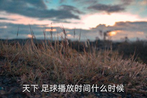 天下 足球播放時(shí)間什么時(shí)候