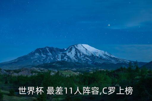 世界杯 最差11人陣容,C羅上榜