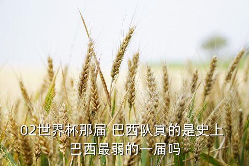 02世界杯那屆 巴西隊真的是史上 巴西最弱的一屆嗎