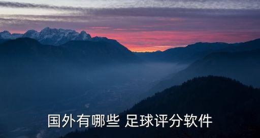 國外有哪些 足球評分軟件