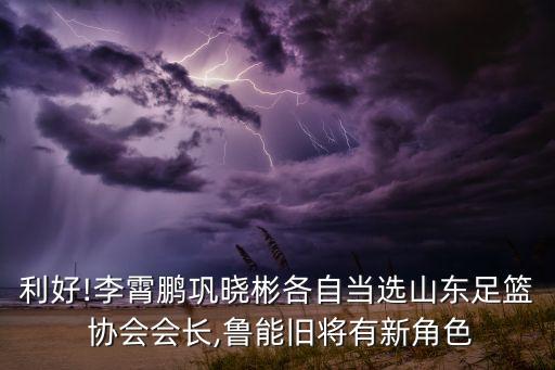 利好!李霄鵬鞏曉彬各自當選山東足籃 協(xié)會(huì )會(huì )長(cháng),魯能舊將有新角色