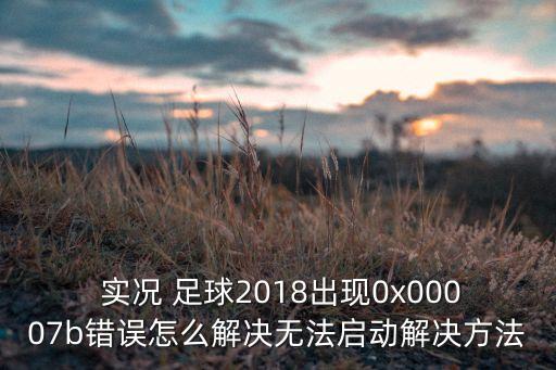  實(shí)況 足球2018出現(xiàn)0x00007b錯(cuò)誤怎么解決無法啟動(dòng)解決方法