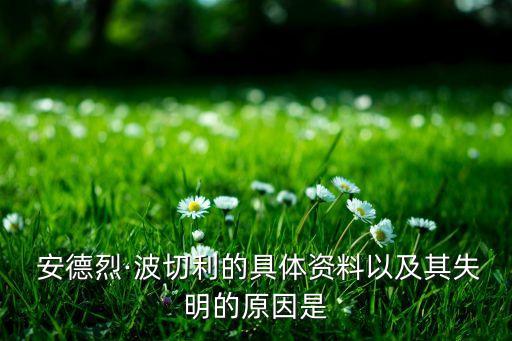  安德烈·波切利的具體資料以及其失明的原因是