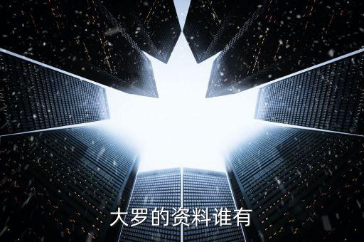 大羅的資料誰(shuí)有