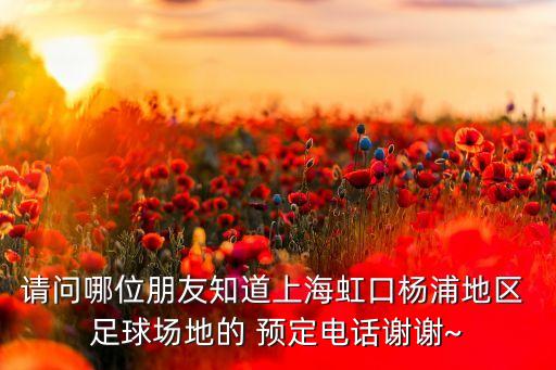 請(qǐng)問哪位朋友知道上海虹口楊浦地區(qū) 足球場(chǎng)地的 預(yù)定電話謝謝~
