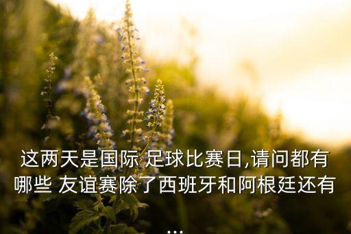 足球友誼賽日