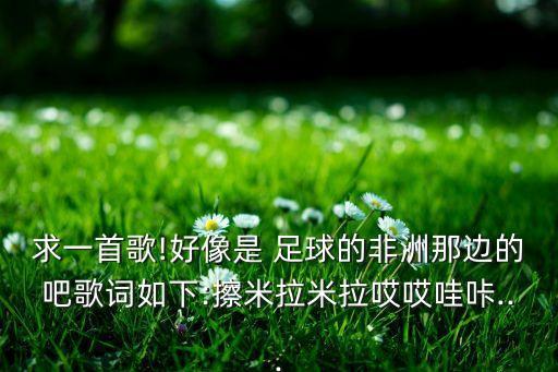 求一首歌!好像是 足球的非洲那邊的吧歌詞如下:擦米拉米拉哎哎哇咔...