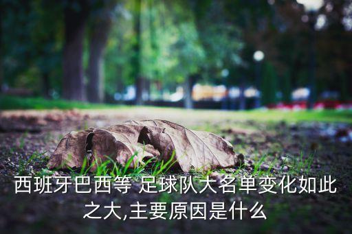 西班牙巴西等 足球隊大名單變化如此之大,主要原因是什么