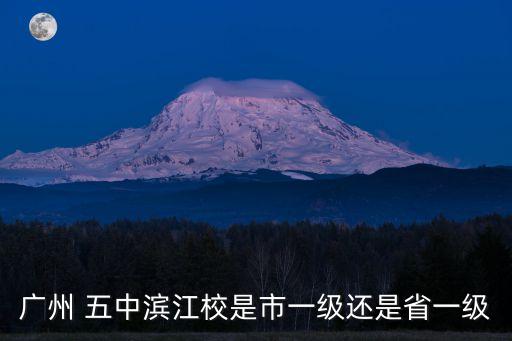 廣州 五中濱江校是市一級還是省一級
