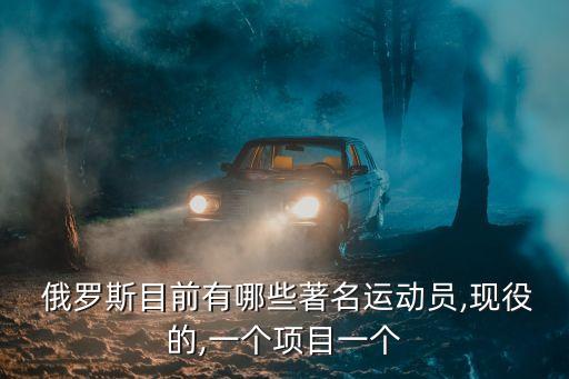  俄羅斯目前有哪些著名運動員,現(xiàn)役的,一個項目一個
