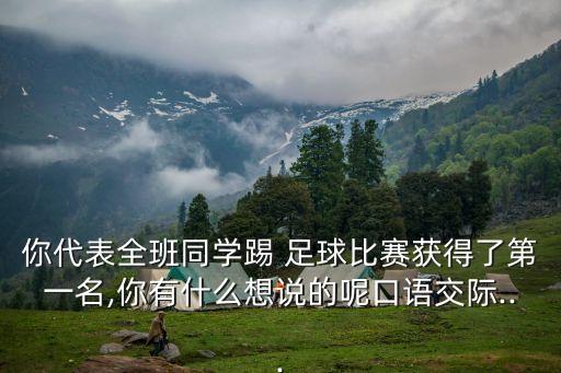 你代表全班同學(xué)踢 足球比賽獲得了第一名,你有什么想說的呢口語交際...