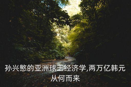 孫興慜的亞洲球王經(jīng)濟(jì)學(xué),兩萬億韓元從何而來