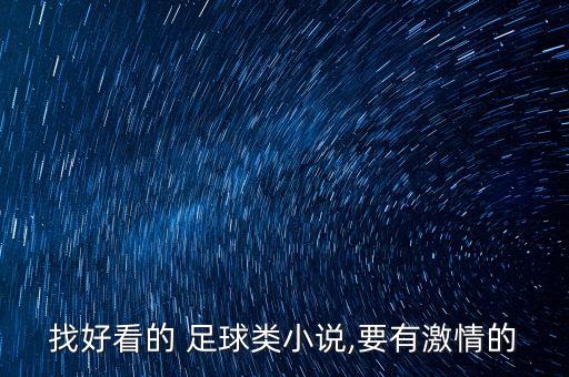 找好看的 足球類小說,要有激情的