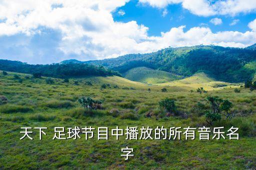  天下 足球節(jié)目中播放的所有音樂名字