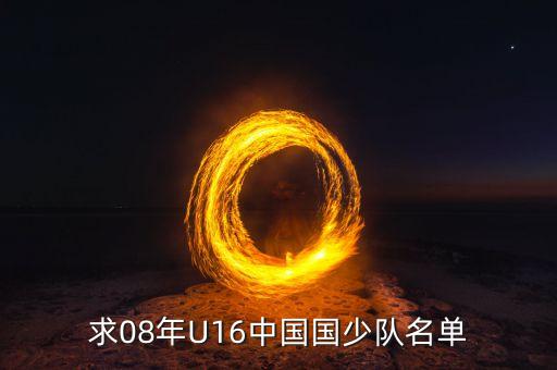 求08年U16中國(guó)國(guó)少隊(duì)名單