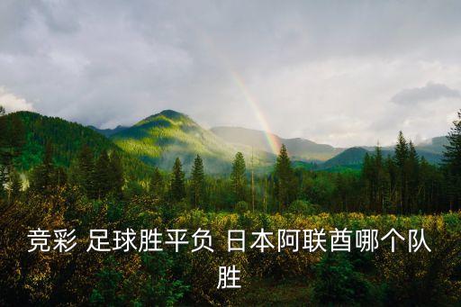 競(jìng)彩 足球勝平負(fù) 日本阿聯(lián)酋哪個(gè)隊(duì)勝