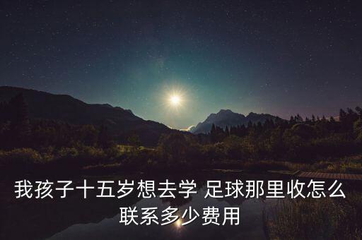 我孩子十五歲想去學 足球那里收怎么聯(lián)系多少費用