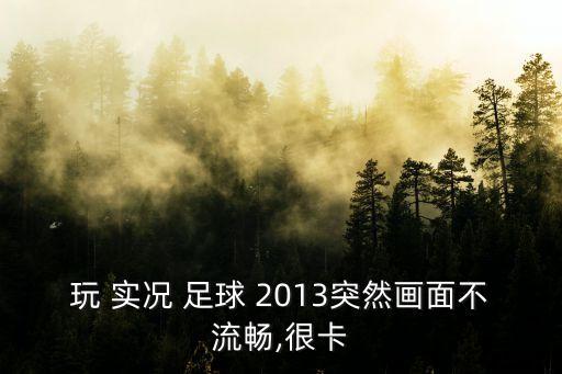 玩 實(shí)況 足球 2013突然畫(huà)面不流暢,很卡