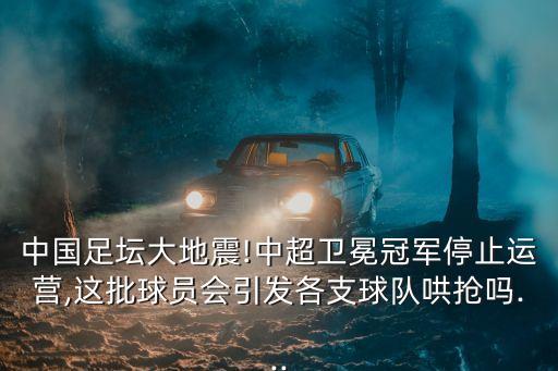 中國足壇大地震!中超衛冕冠軍停止運營(yíng),這批球員會(huì )引發(fā)各支球隊哄搶嗎...