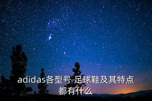 adidas各型號 足球鞋及其特點都有什么