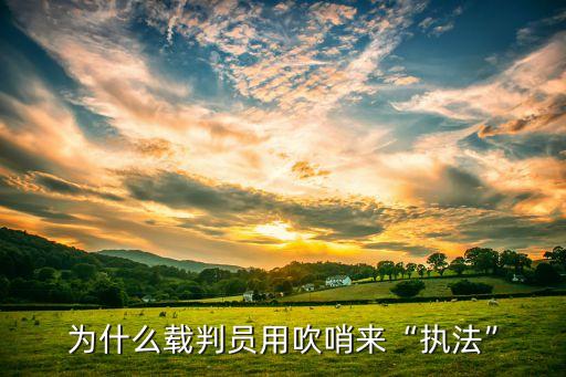 為什么載判員用吹哨來“執(zhí)法”
