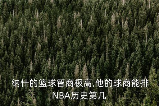  納什的籃球智商極高,他的球商能排NBA歷史第幾