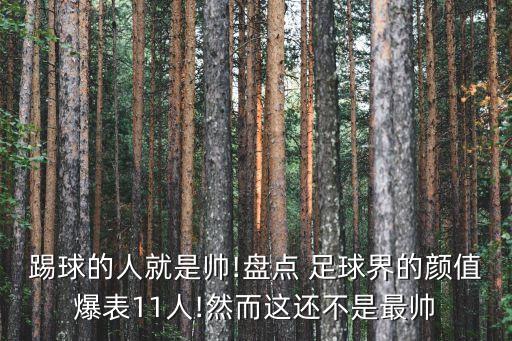 踢球的人就是帥!盤點(diǎn) 足球界的顏值爆表11人!然而這還不是最帥