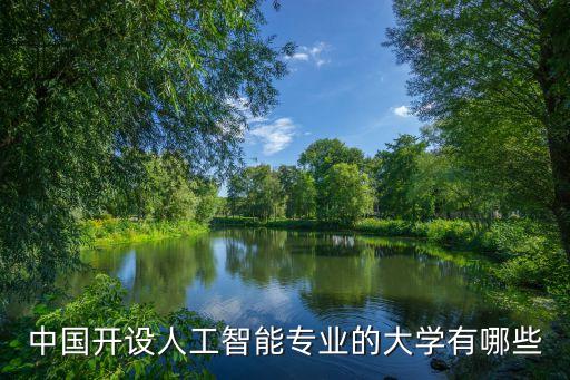 中國(guó)開(kāi)設(shè)人工智能專(zhuān)業(yè)的大學(xué)有哪些