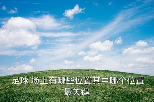  足球 場上有哪些位置其中哪個位置最關鍵