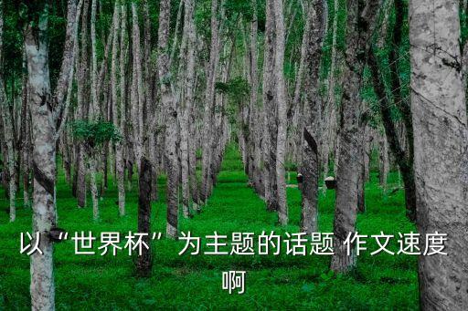 關(guān)于足球世術(shù)杯的作文