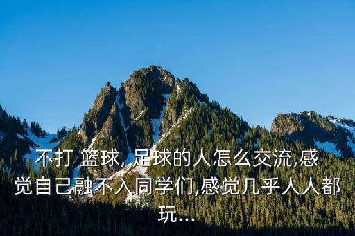 不打 籃球, 足球的人怎么交流,感覺自己融不入同學(xué)們,感覺幾乎人人都玩...