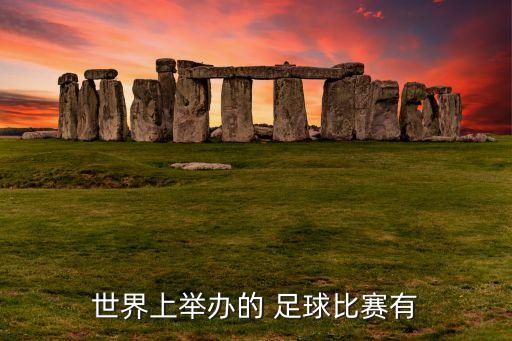 世界上舉辦的 足球比賽有